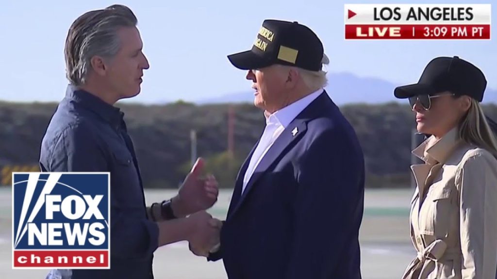 Trump and Newsom exchange words upon meeting in Los Angeles